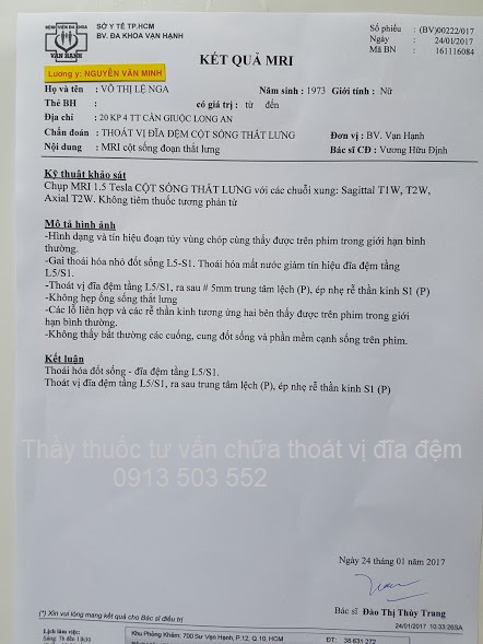 Thoát vị đĩa đệm 